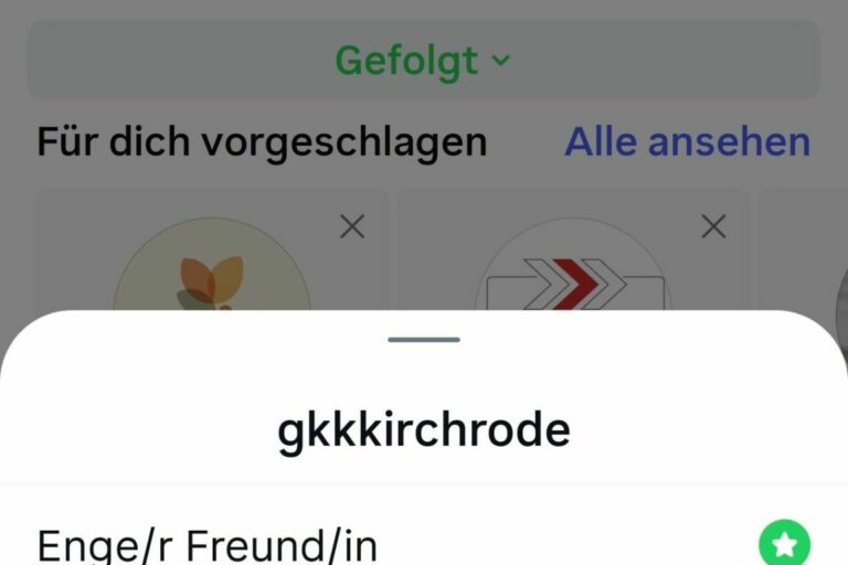 Instagramauftritt der GKK