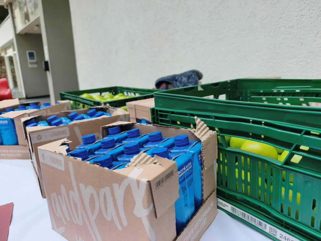 Äpfel und Getränke